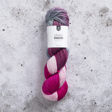 Merino raggi 100g Cherry red & soft rose