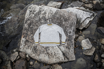 Glaciär – genser med rundt bærestykke, dame