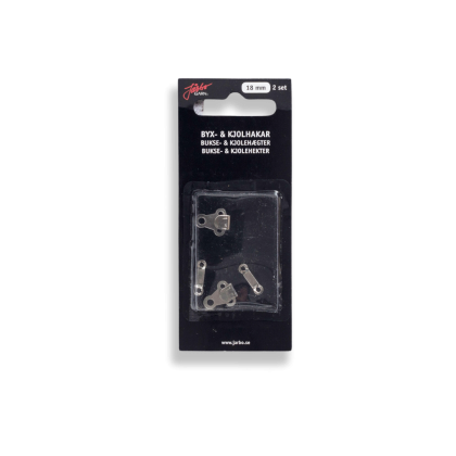 Bukse & kjolehekter 18mm skinnende 2 sett