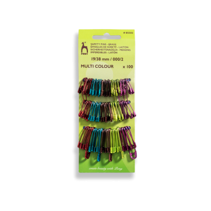  Sikkerhetsnåler (blandede farger)