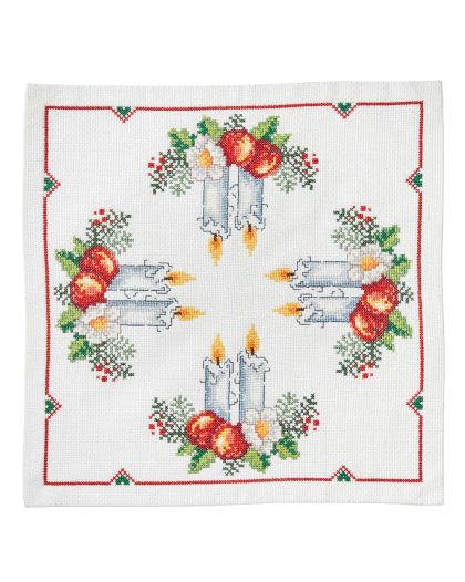 Julelys og epler - duk