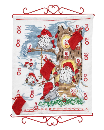 Julenisser i trær - julekalender