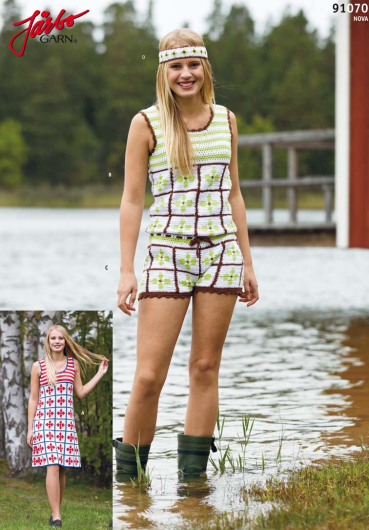 91070. KJOLE, TOPP, SHORTS & PANNEBÅND I BESTEMORRUTER