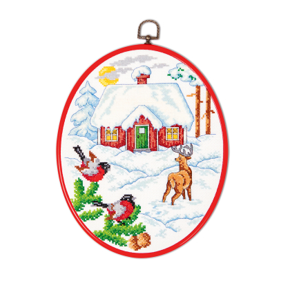 Hjort i vinterlandskap - flexiboard