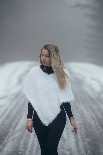 'Gracie' - fluffy poncho