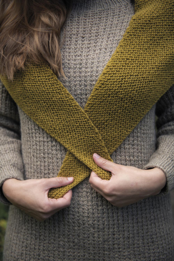 Vittra - rillestrikket sjal