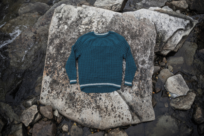 Glaciär – genser med rundt bærestykke, herre