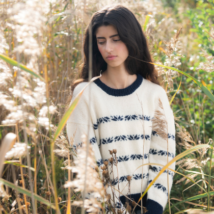 Sjöbod - genser i tofarget møster