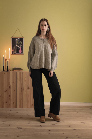 Silver Birch sweater - genser med kneppning