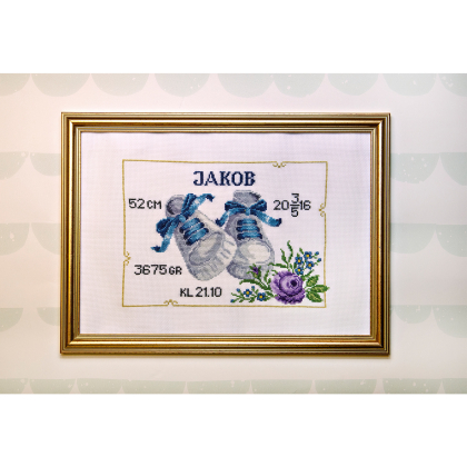 Sko i blå toner - maleri