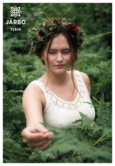 Midsommarkrans - sommertopp med hullmønsterkant