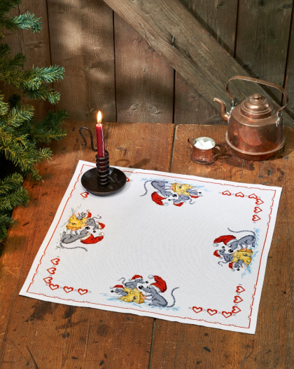  Julemus med hjerter - tøy