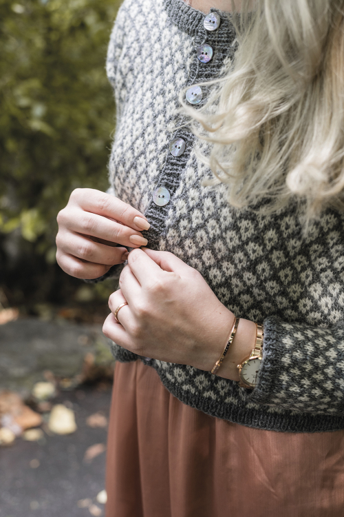 Jakke i järbomønster