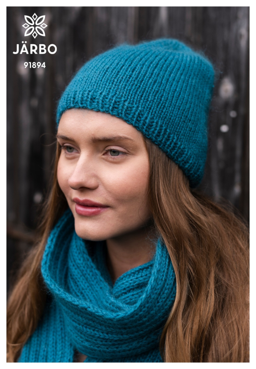 Hermine - glattstrikket lue