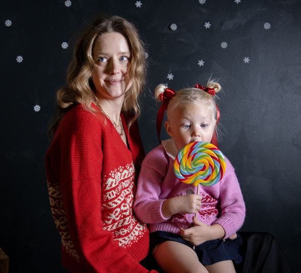 Pretty X-mas cardigan - Caramel Fudge