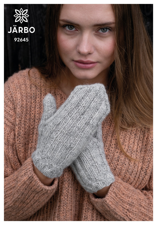 Folklig - ribbestrikkede votter