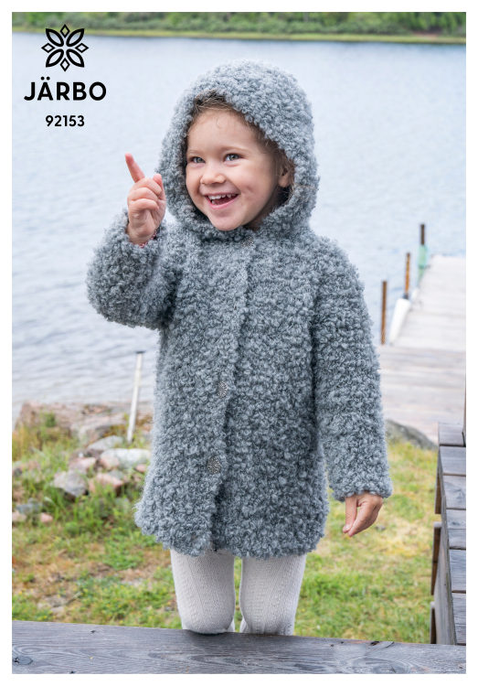 92153.“PELSJAKKE” MED HETTE TIL BARN