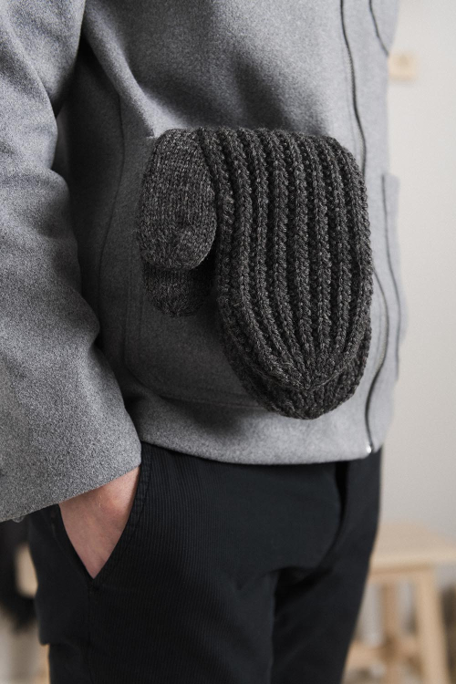 London - strukturstrikkede votter