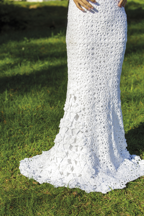 Heklet brudekjole