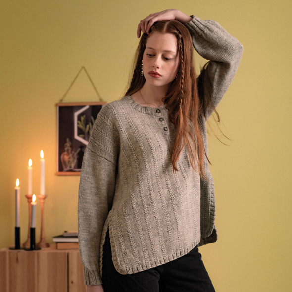 Silver Birch sweater - genser med kneppning