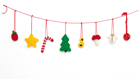 Mens vi venter på julen - heklet julepynt