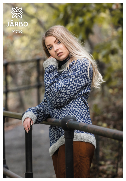 Romslig pologenser i järbomønster