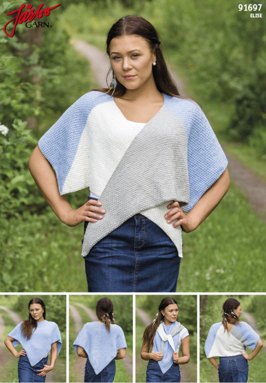 91697. PERLESTRIKKET SJAL