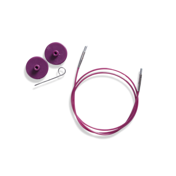 KnitPro Purple Silver kabler