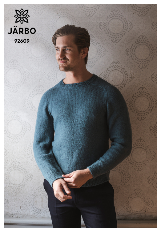 Vintergröna - tynn herregenser med sadelerme