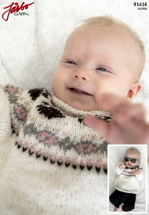 91416. 'Vilda' - babygenser med broderte poter