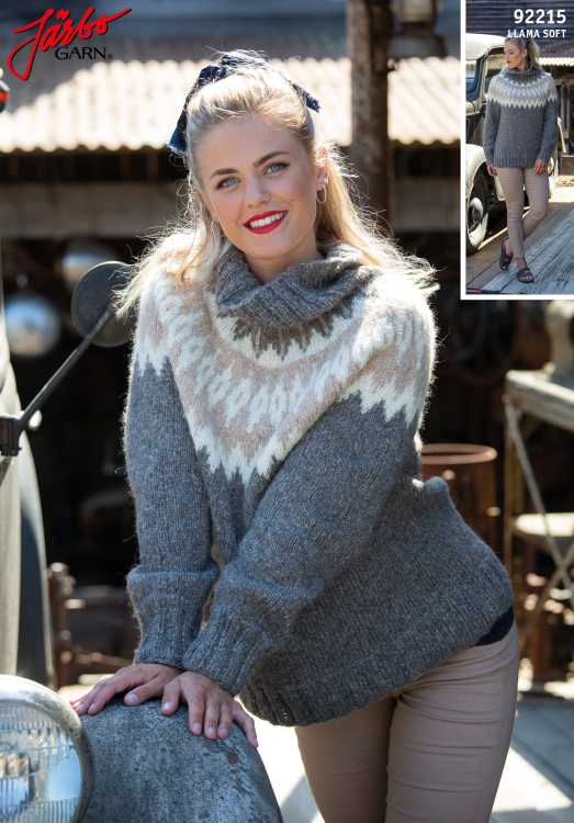 92215. GENSER MED RUNDSTRIKKET BÆRESTYKKE, ”MEDALFELL”