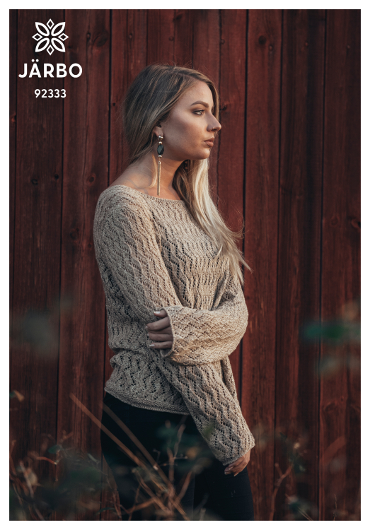 92333. DAMEGENSER MED HULLMØNSTER OG ISYDDE ERMER