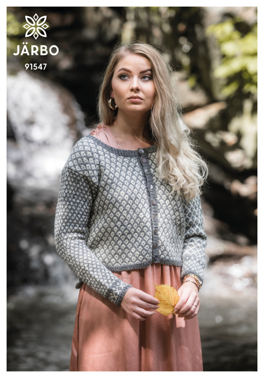 Jakke i järbomønster