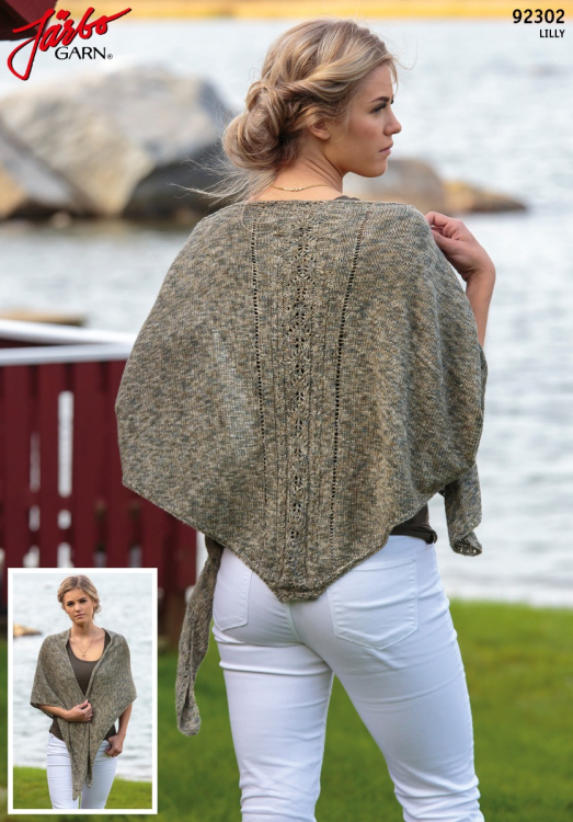 92302 TREKANTSJAL MED MØNSTER