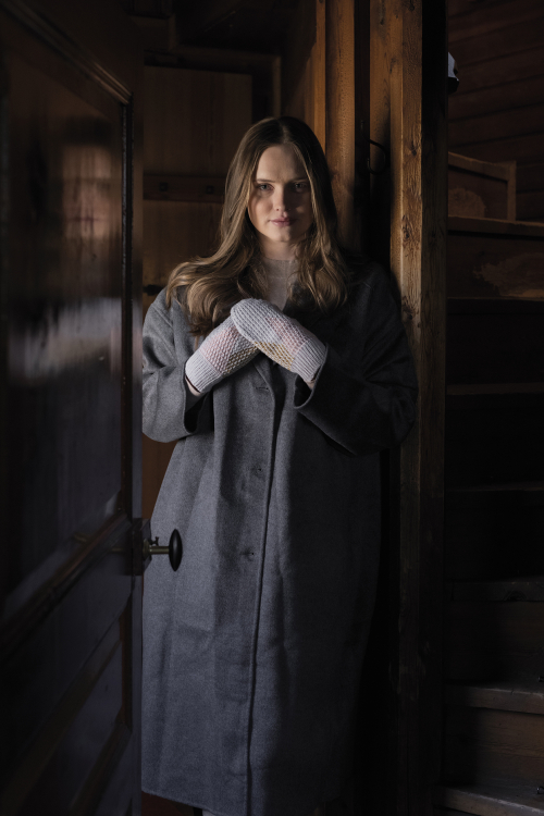 Fjällsol – strukturheklede votter