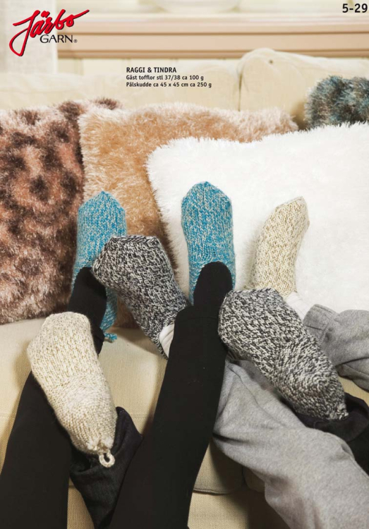 Gjestetøfler på pelsputer