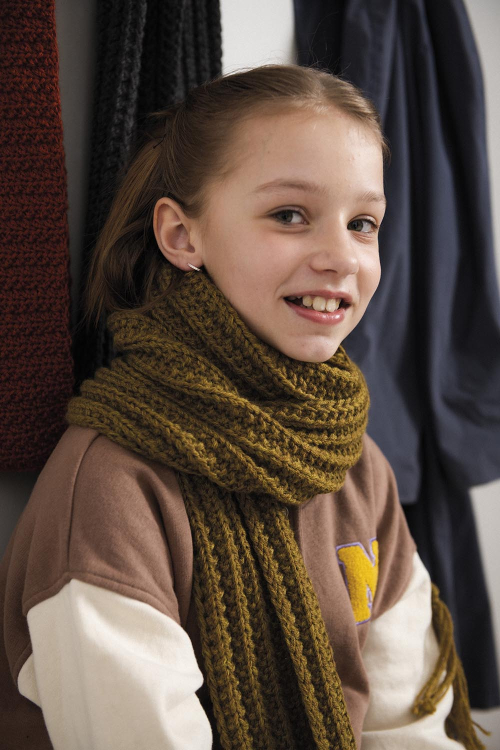 London - strukturstrikket skjerf