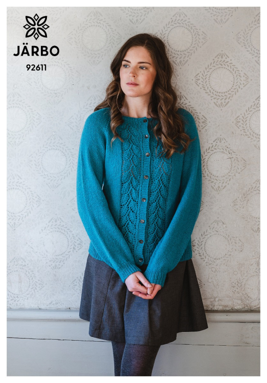 Höstanemon - damejakke med hullmønster