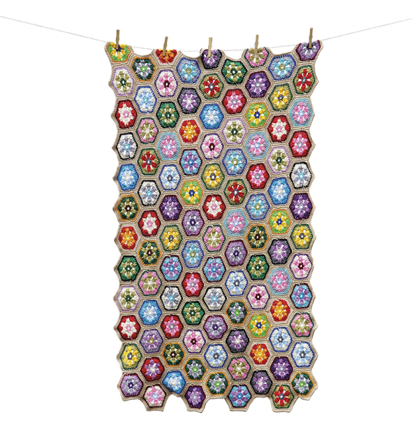 Flora - heklet pledd