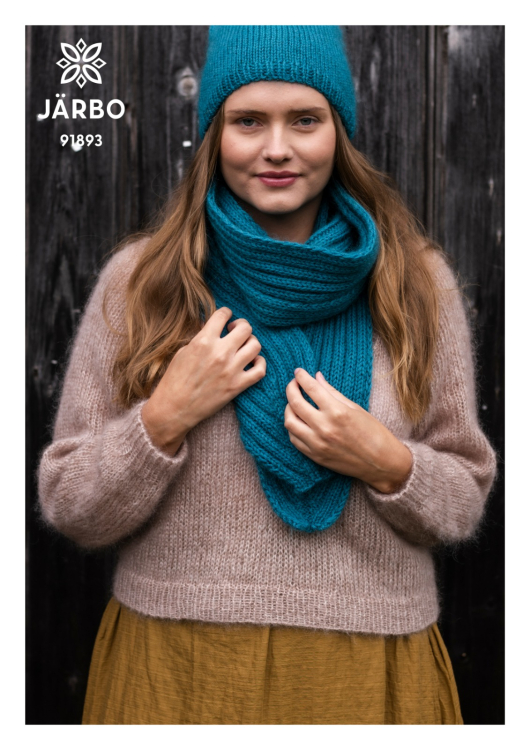 Hermine - ribbestrikket skjerf