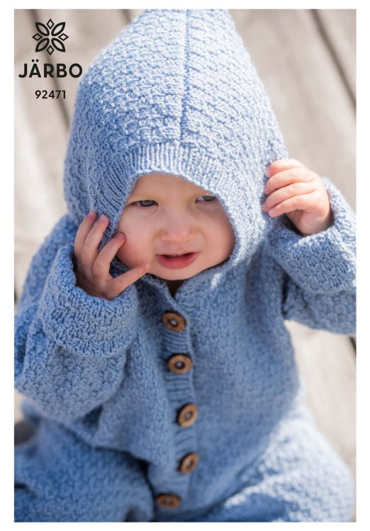 Babyoverallen Betty - i perlestrikk