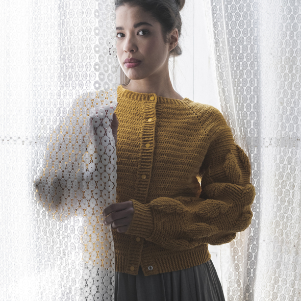 Guldek - heklet jakke