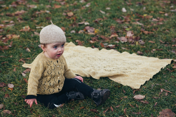 Babysett, jakke, lue og teppe