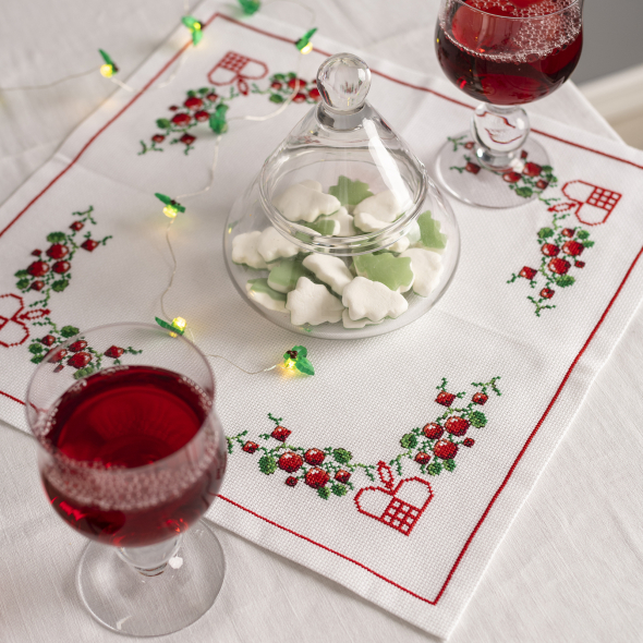 Lingon og hjerter - lerret