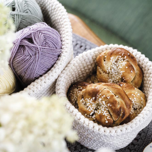 Vanilj - Heklet kurv