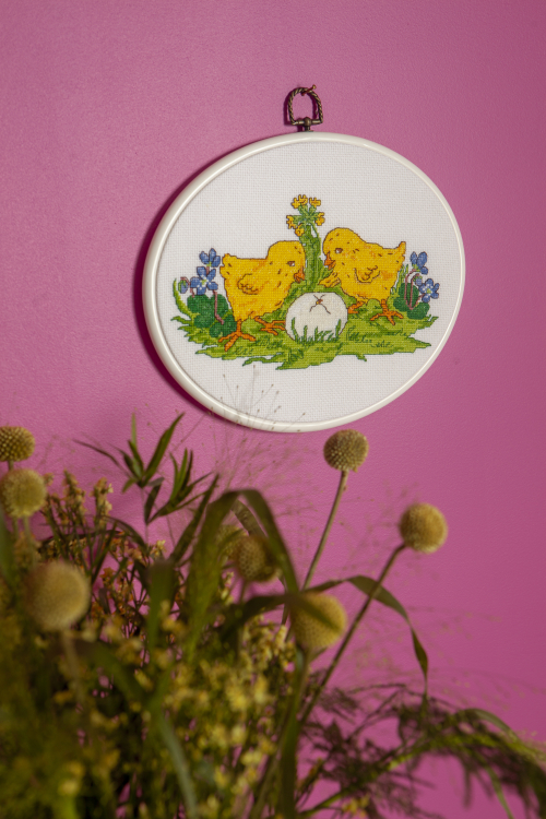 Høns og blomster - flexiboard