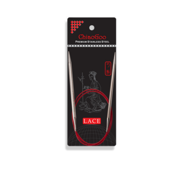 ChiaoGoo SS RED Lace rundpinner