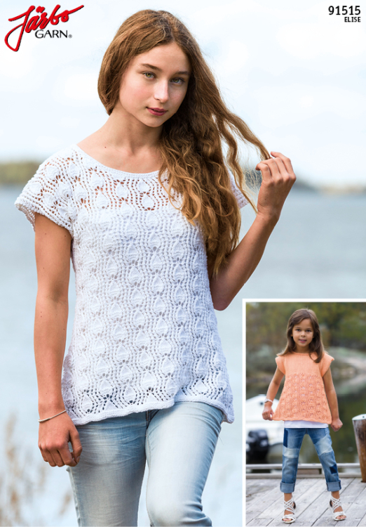 Blondestrikket barnetunika