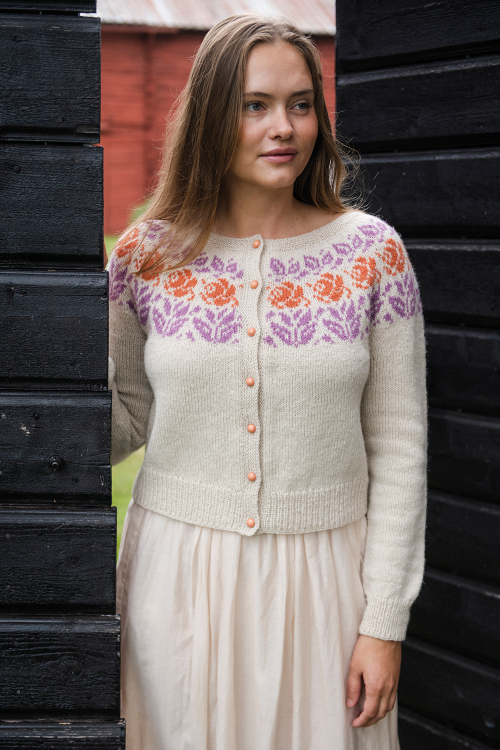 Rosa – jakke med blomsterbord