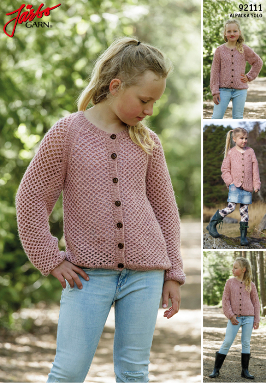 92111. MØNSTERSTRIKKET BARNEJAKKE